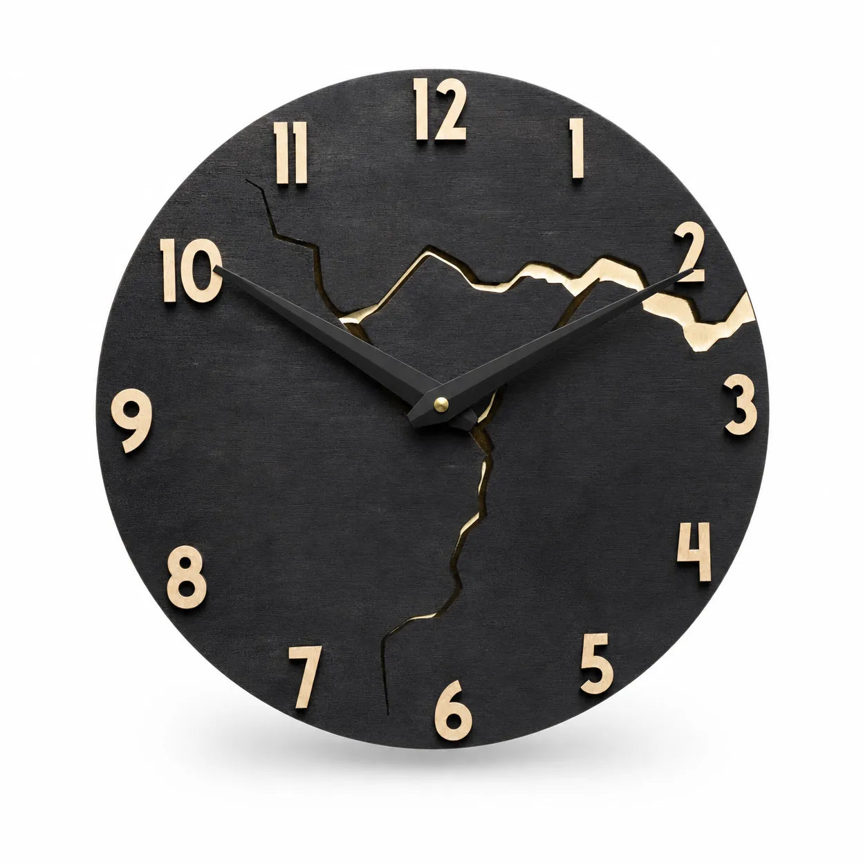 Royal Opera 5 Cracked Wood Modern Wall Clock