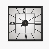 Royal Opera 50 cm Square Mirror Wall Clock