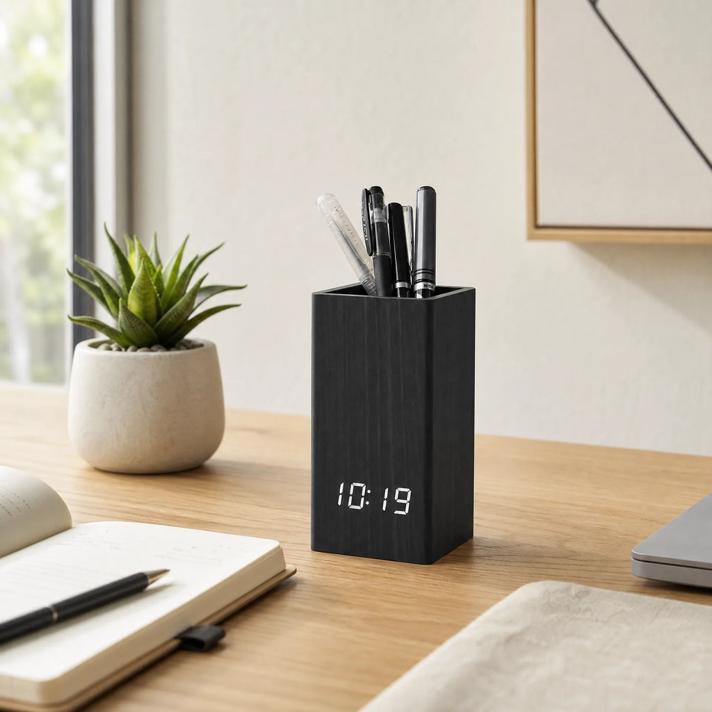 Royal Opera Alarm Clock Digital Pen Holder