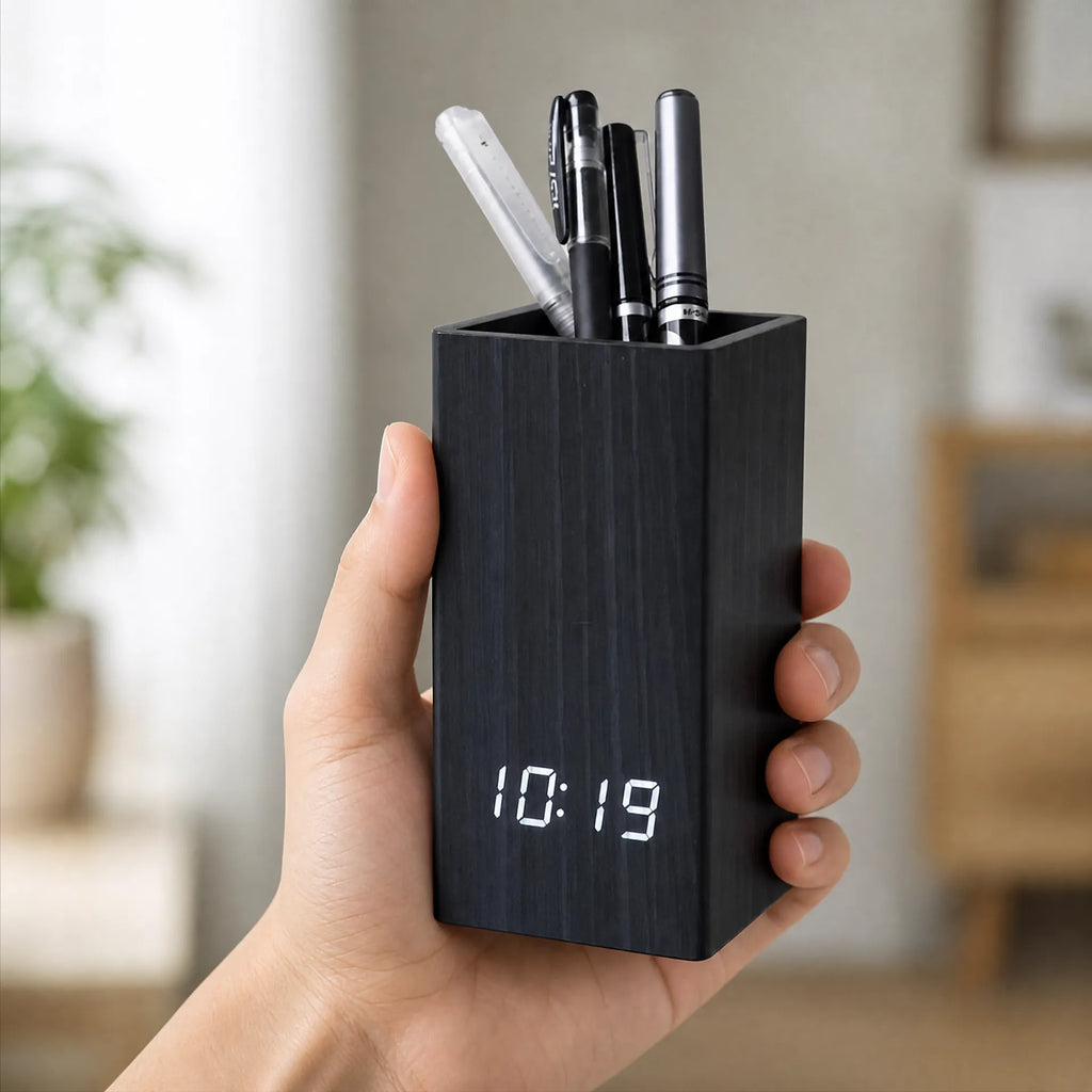 Royal Opera Alarm Clock Digital Pen Holder