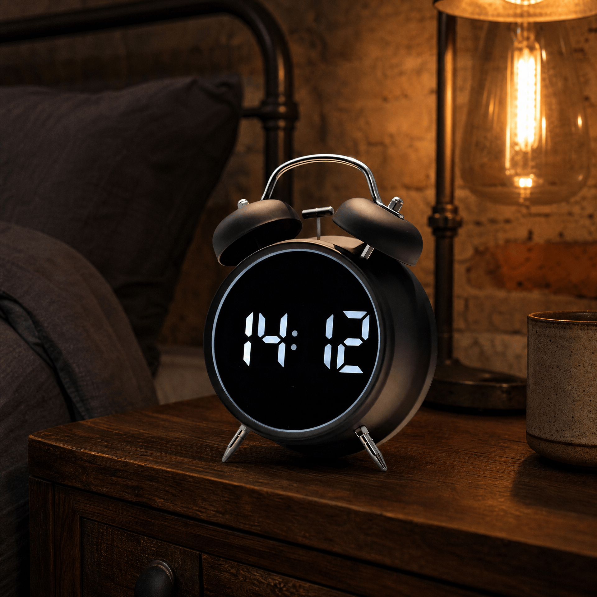 Royal Opera Alarm Clock Twin Bell Digital Display