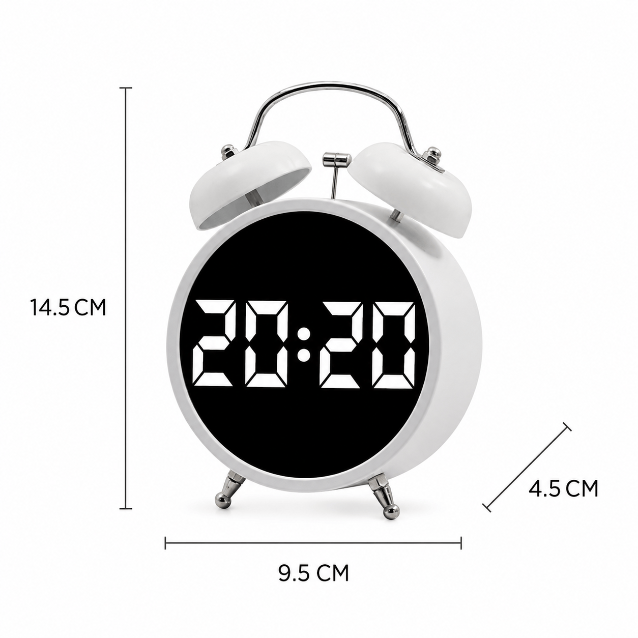 Royal Opera Alarm Clock Twin Bell Digital Display