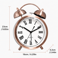 Royal Opera Alarm Clock Twin Bell Roman Numerals