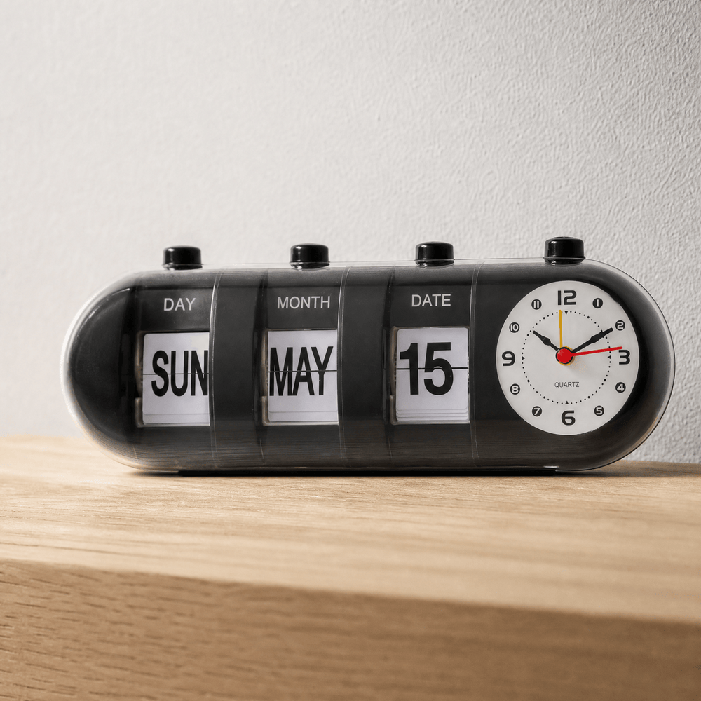 Royal Opera Alarm Clock Vintage Flip Calendar