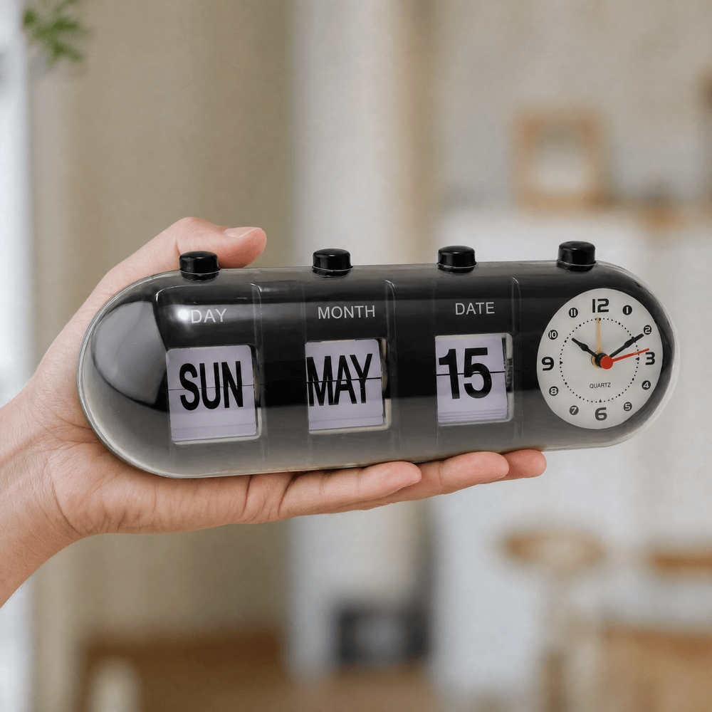 Royal Opera Alarm Clock Vintage Flip Calendar