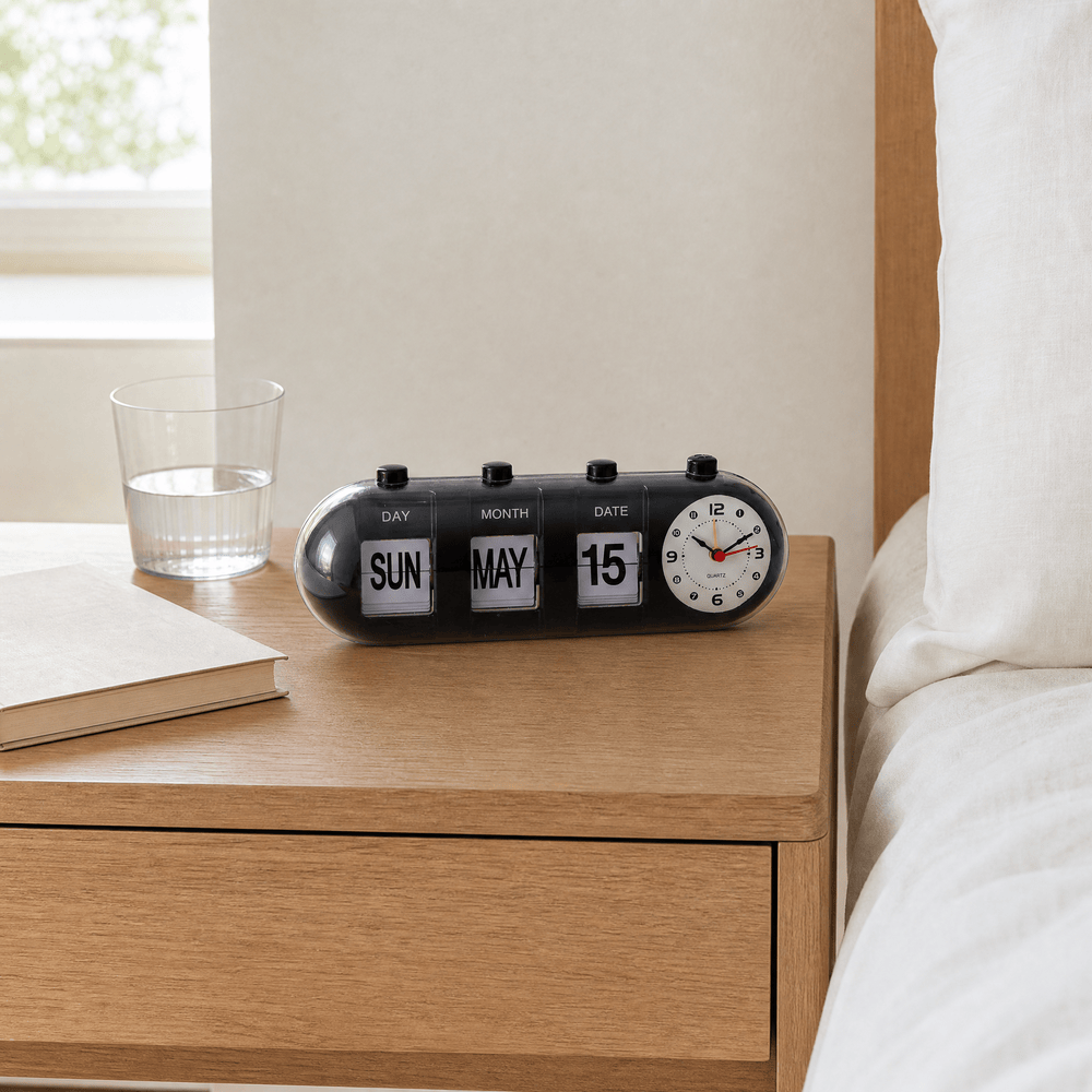 Royal Opera Alarm Clock Vintage Flip Calendar