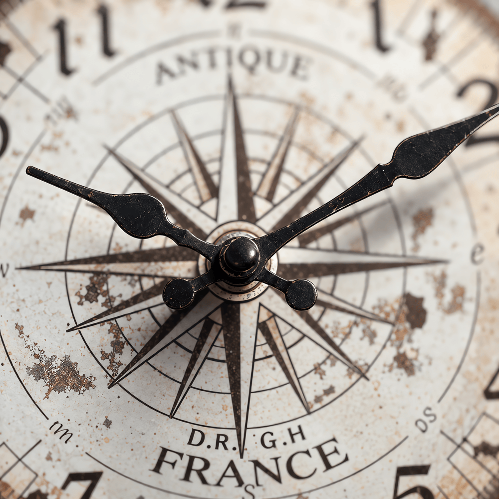Royal Opera Antique Style Compass Rose Wall Clock Image