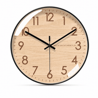 Royal Opera Bamboo / 25 cm Wall Clock Farmhouse Silent