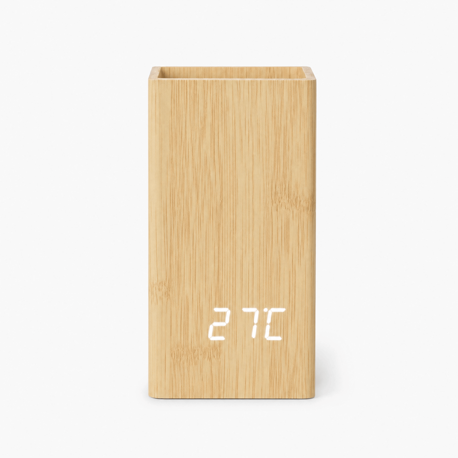 Royal Opera Bambou Alarm Clock Digital Pen Holder