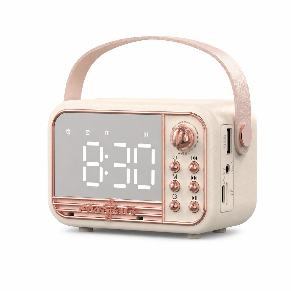 Royal Opera Beige Kids Alarm Clock Vintage Night Light
