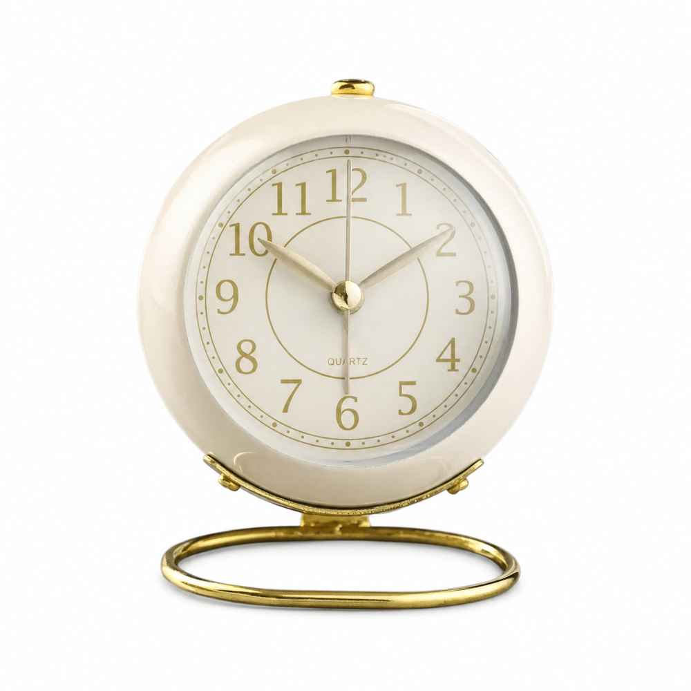 Royal Opera Beige Vintage Twin Bell Alarm Clock