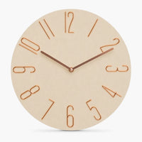 Royal Opera Beige Wall Clock Modern Stylized Numbers