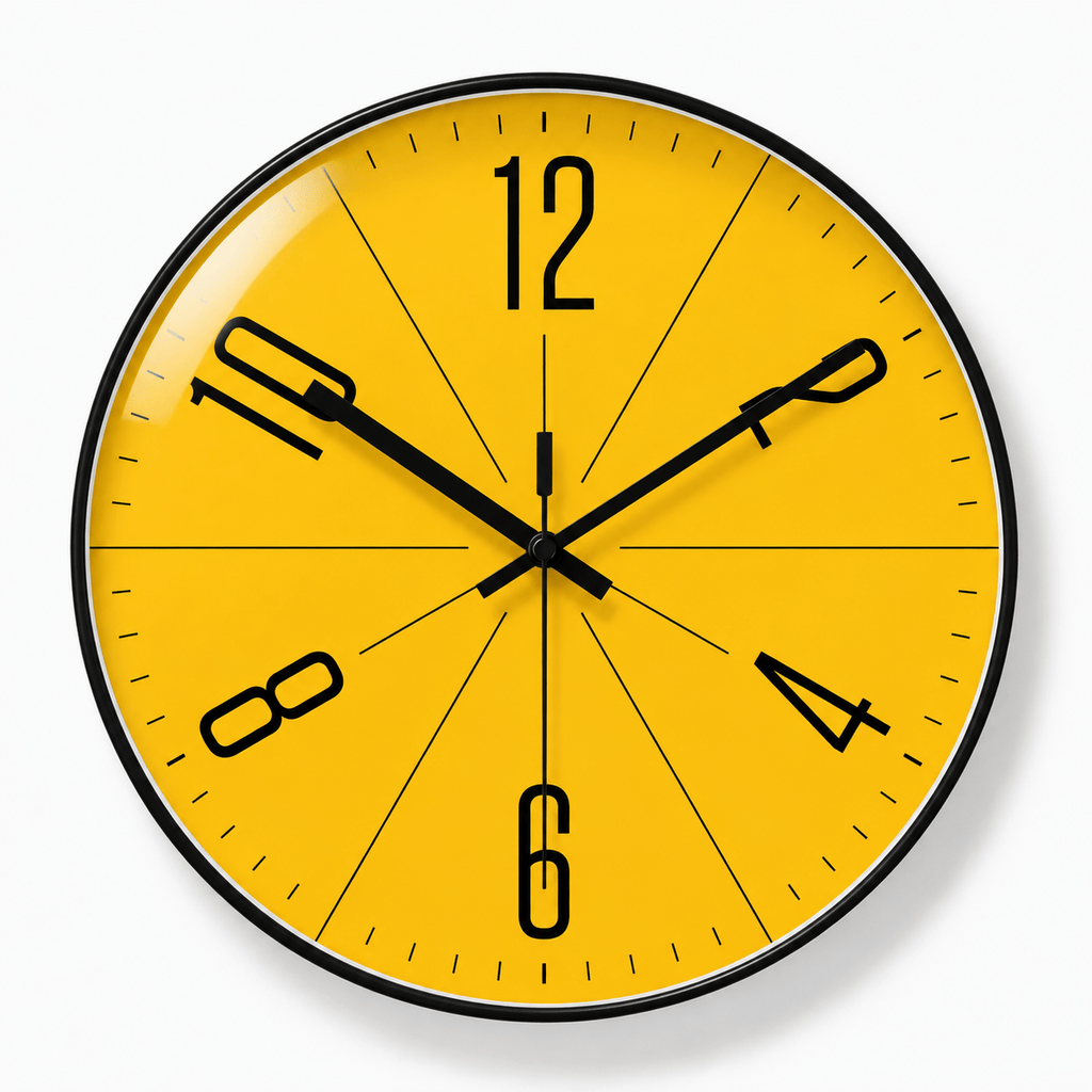 Royal Opera Black / 25cm Minimalist Round Wall Clock