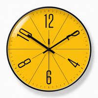 Royal Opera Black / 25cm Minimalist Round Wall Clock