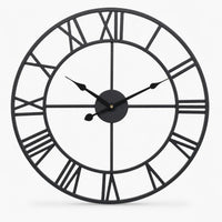 Royal Opera Black / 40 cm Large Skeleton Roman Wall Clock