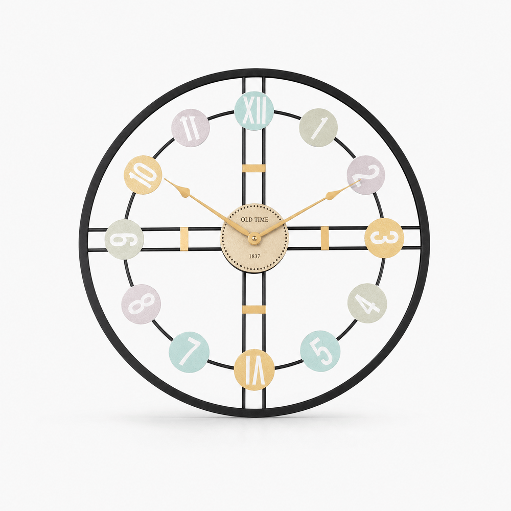 Royal Opera Black / 50 cm Retro 3D Roman Numeral Wall Clock