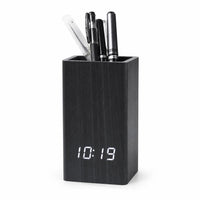 Royal Opera Black Alarm Clock Digital Pen Holder