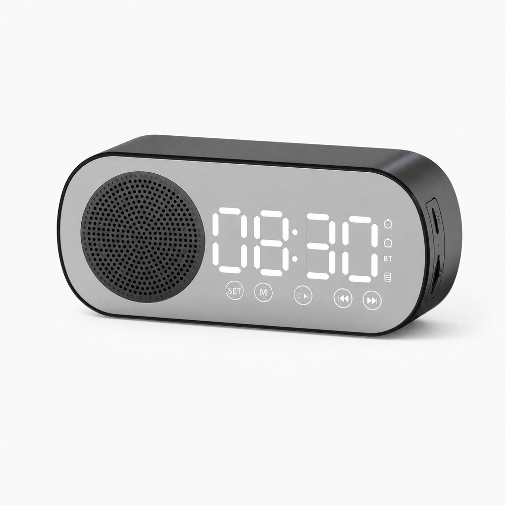 Royal Opera Black Alarm Clock FM Radio Bedroom Snooze