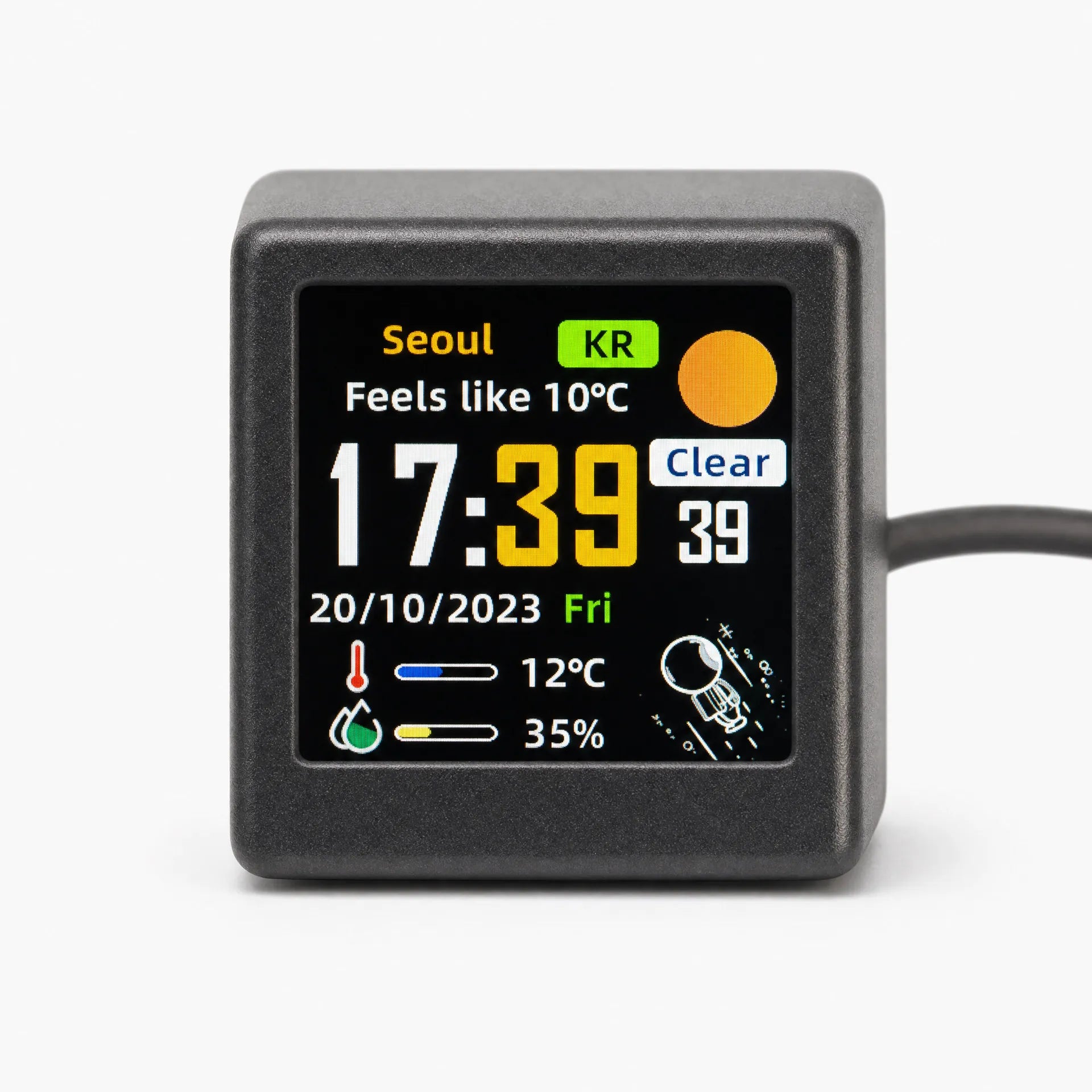 Royal Opera Black Alarm Clock Smart Portable