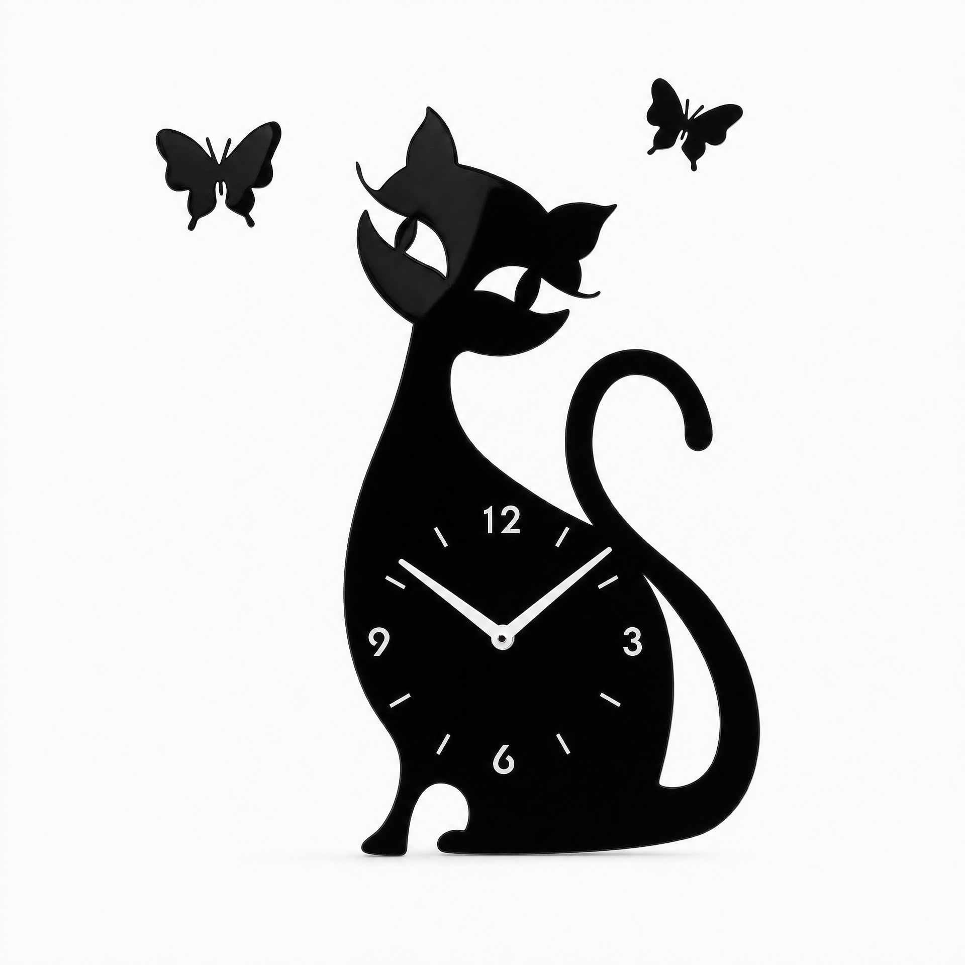 Royal Opera Black Cat Silhouette Wall Clock