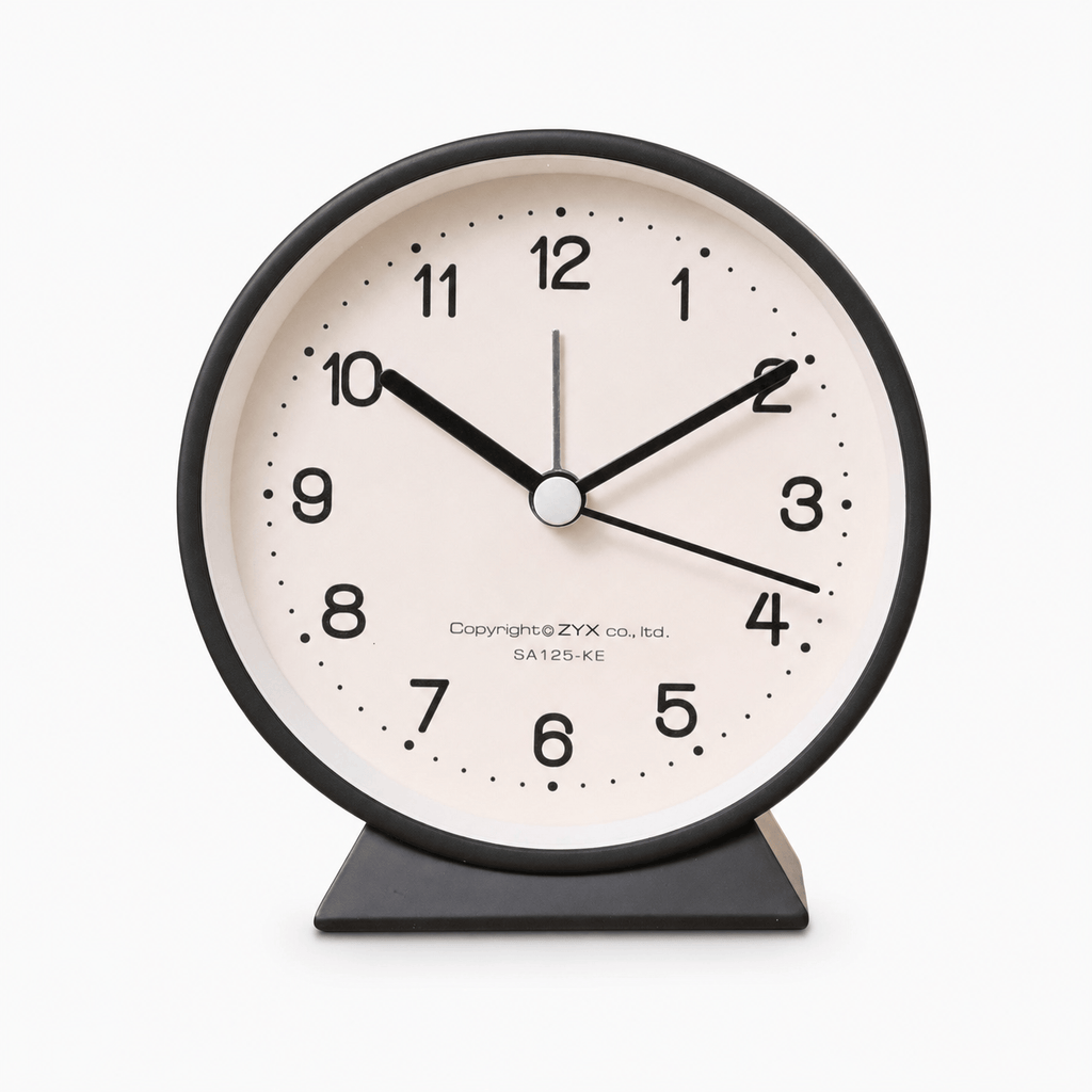 Royal Opera Black Classic Twin Bell Silent Alarm Clock