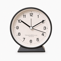 Royal Opera Black Classic Twin Bell Silent Alarm Clock