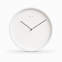 Royal Opera Black Minimalist Analog Wall Clock No Numerals