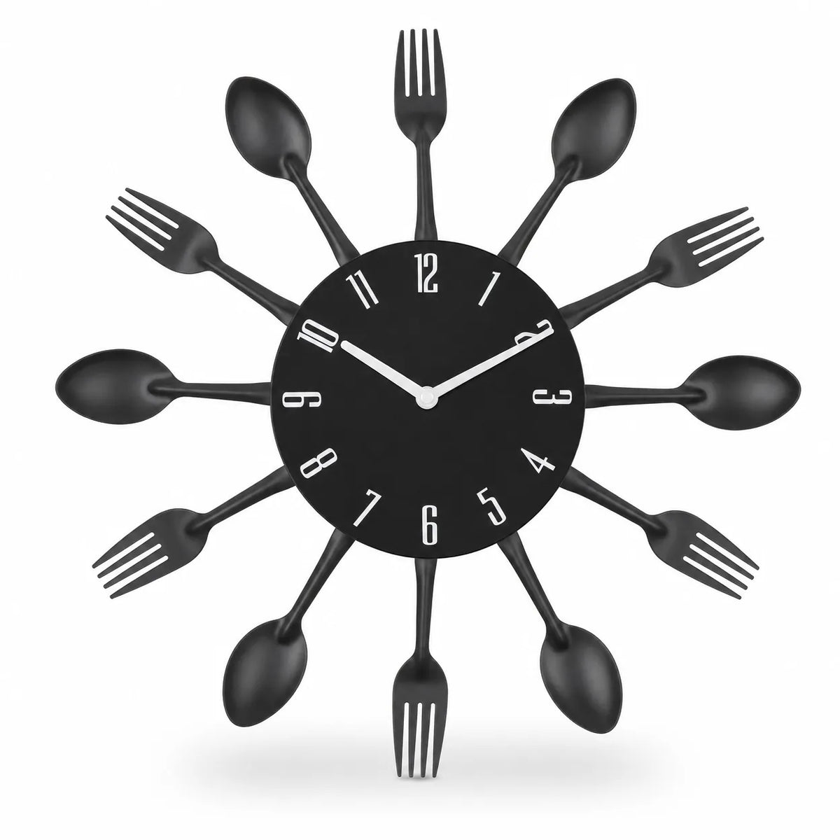 Royal Opera Black Modern Kitchen Clock Silent Movement