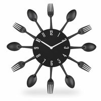 Royal Opera Black Modern Kitchen Clock Silent Movement