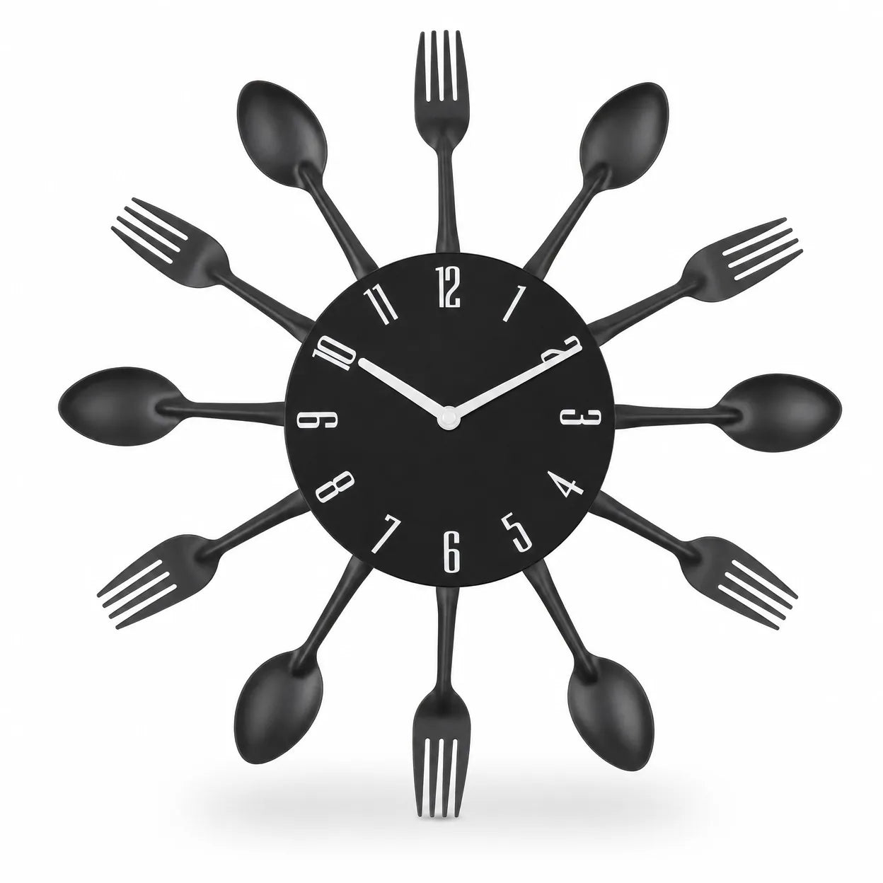 Royal Opera Black Modern Kitchen Clock Silent Movement