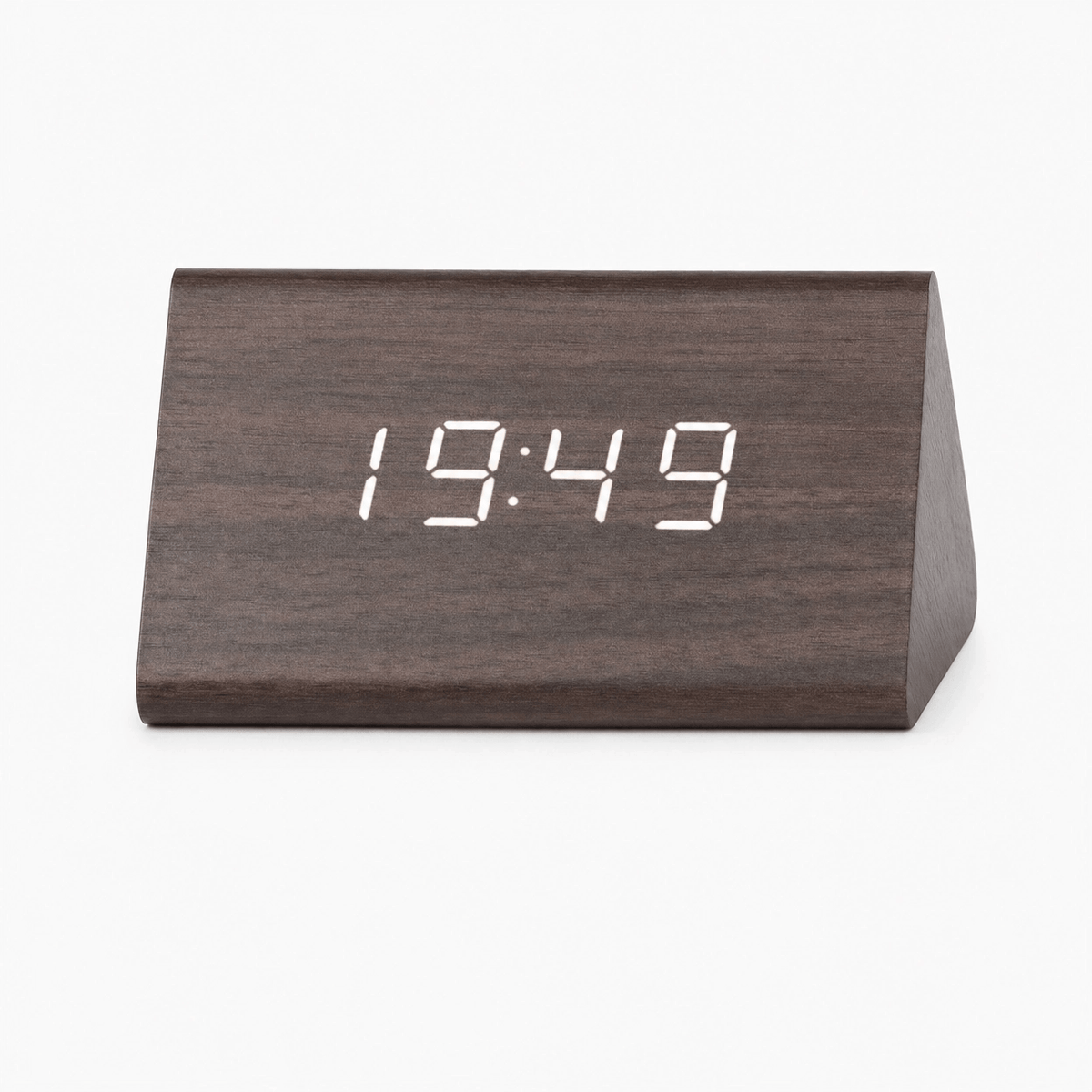 Royal Opera Black Modern Triangular LED Alarm Clock