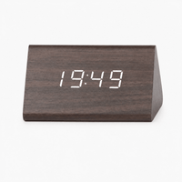 Royal Opera Black Modern Triangular LED Alarm Clock