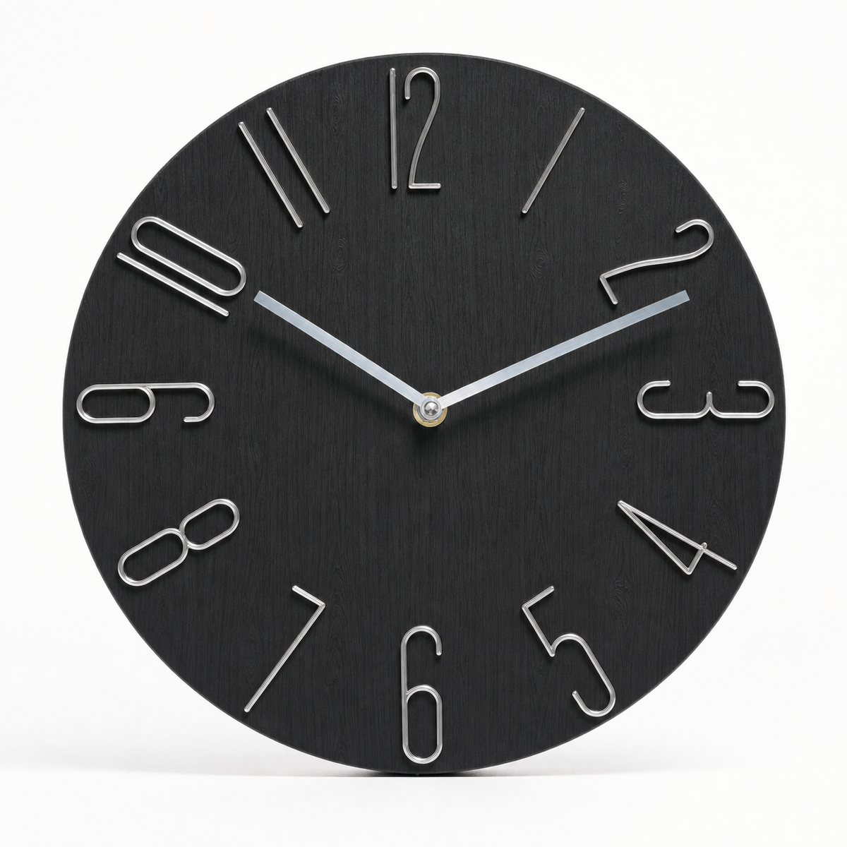Royal Opera Black Wall Clock Modern Stylized Numbers