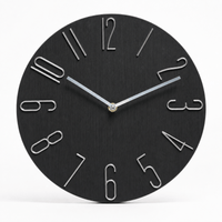 Royal Opera Black Wall Clock Modern Stylized Numbers