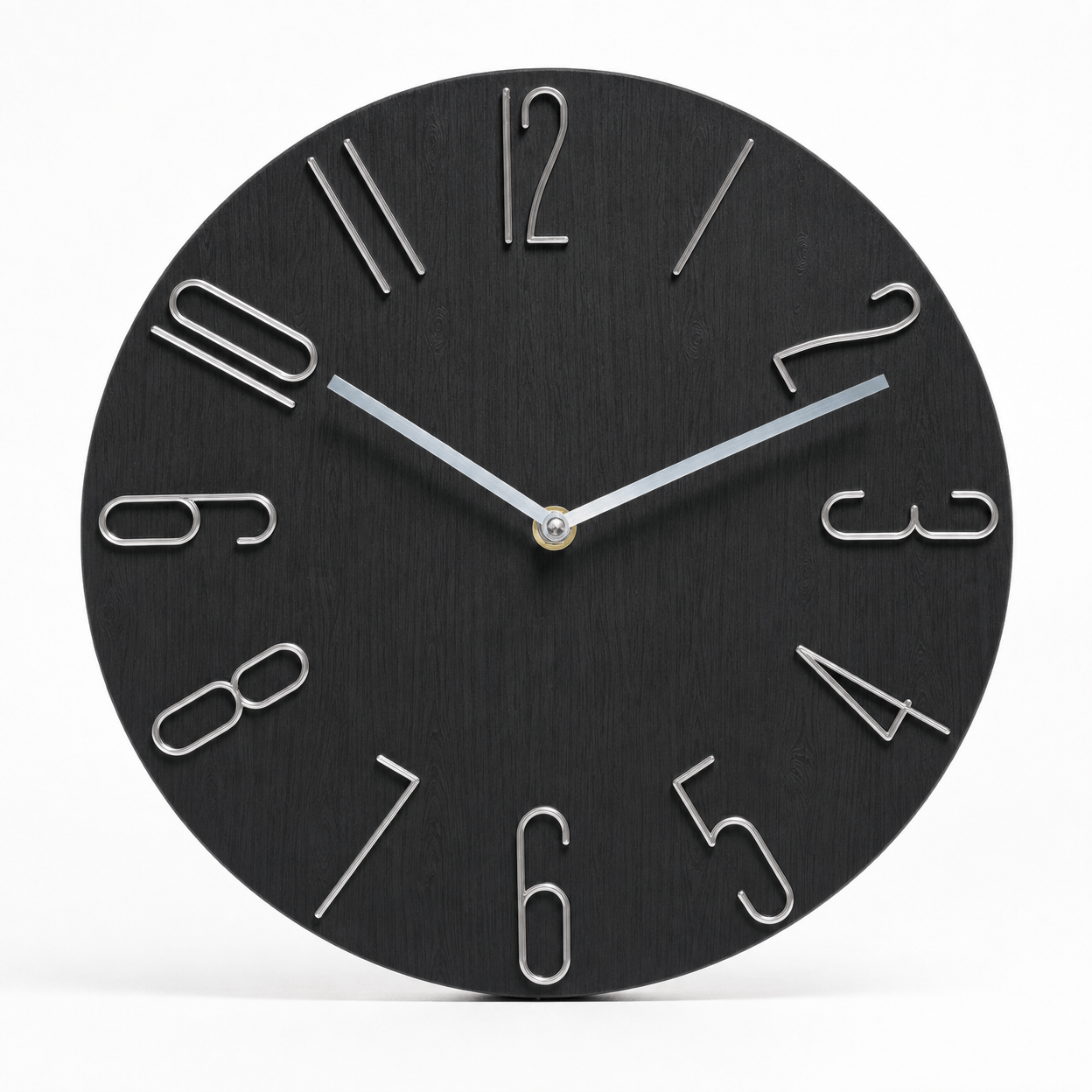 Royal Opera Black Wall Clock Modern Stylized Numbers