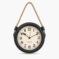 Royal Opera Black Wall Clock Vintage Silent Movement