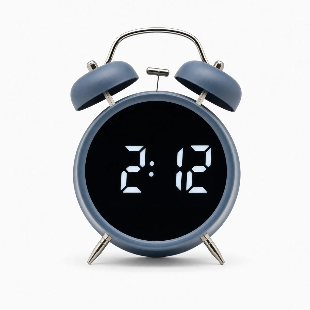 Royal Opera Blue Alarm Clock Twin Bell Digital Display