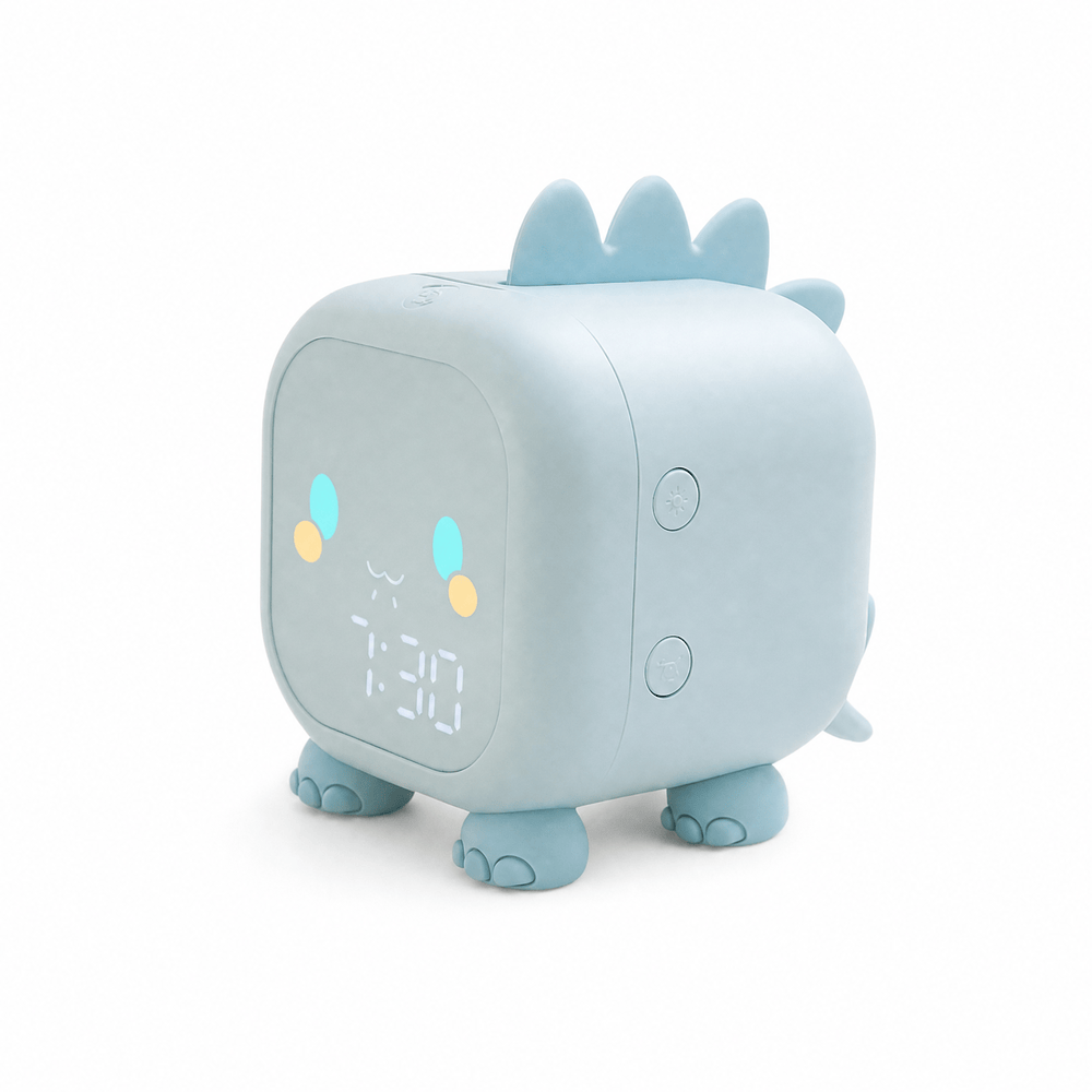 Royal Opera Blue Kids Alarm Clock Dinosaur Night Light