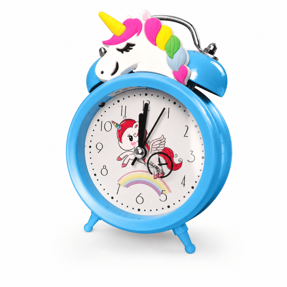 Royal Opera Blue Kids Alarm Clock Unicorn Silent