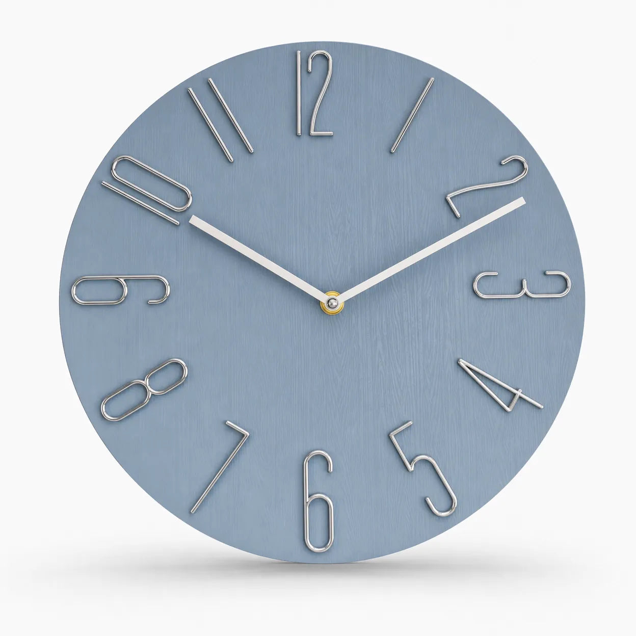 Royal Opera Blue Wall Clock Modern Stylized Numbers