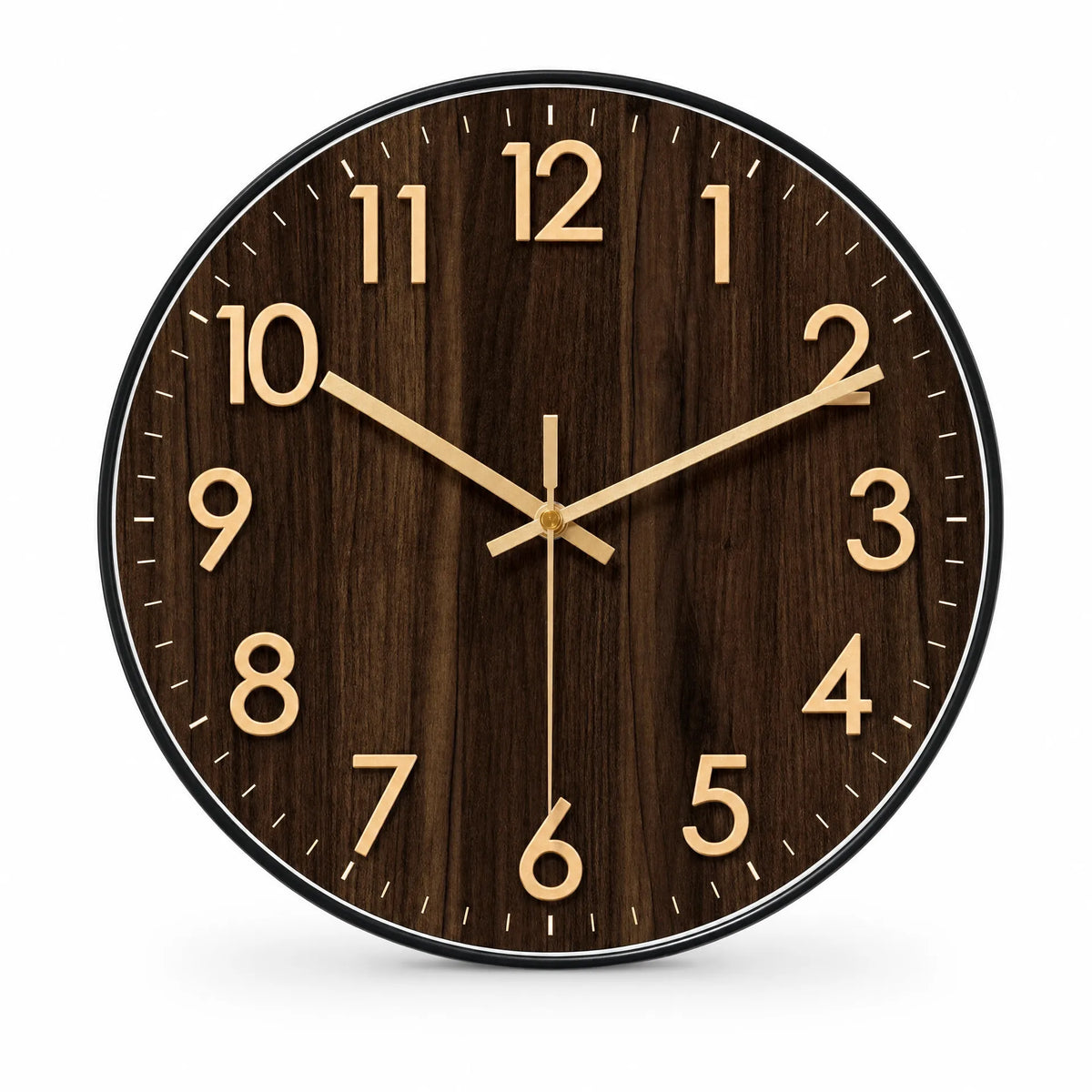Royal Opera Brown / 25 cm Wall Clock Farmhouse Silent