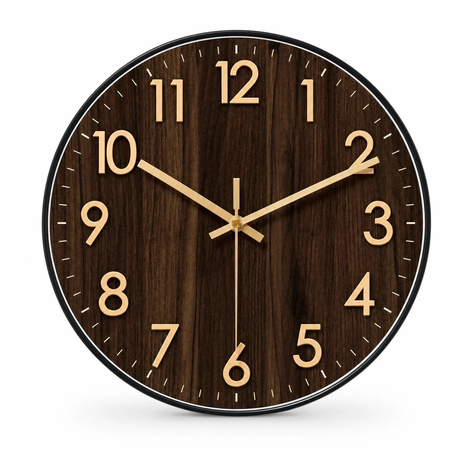 Royal Opera Brown / 25 cm Wall Clock Farmhouse Silent