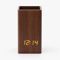 Royal Opera Brown Alarm Clock Digital Pen Holder