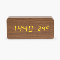 Royal Opera Brown Digital Alarm Clock Temperature Display