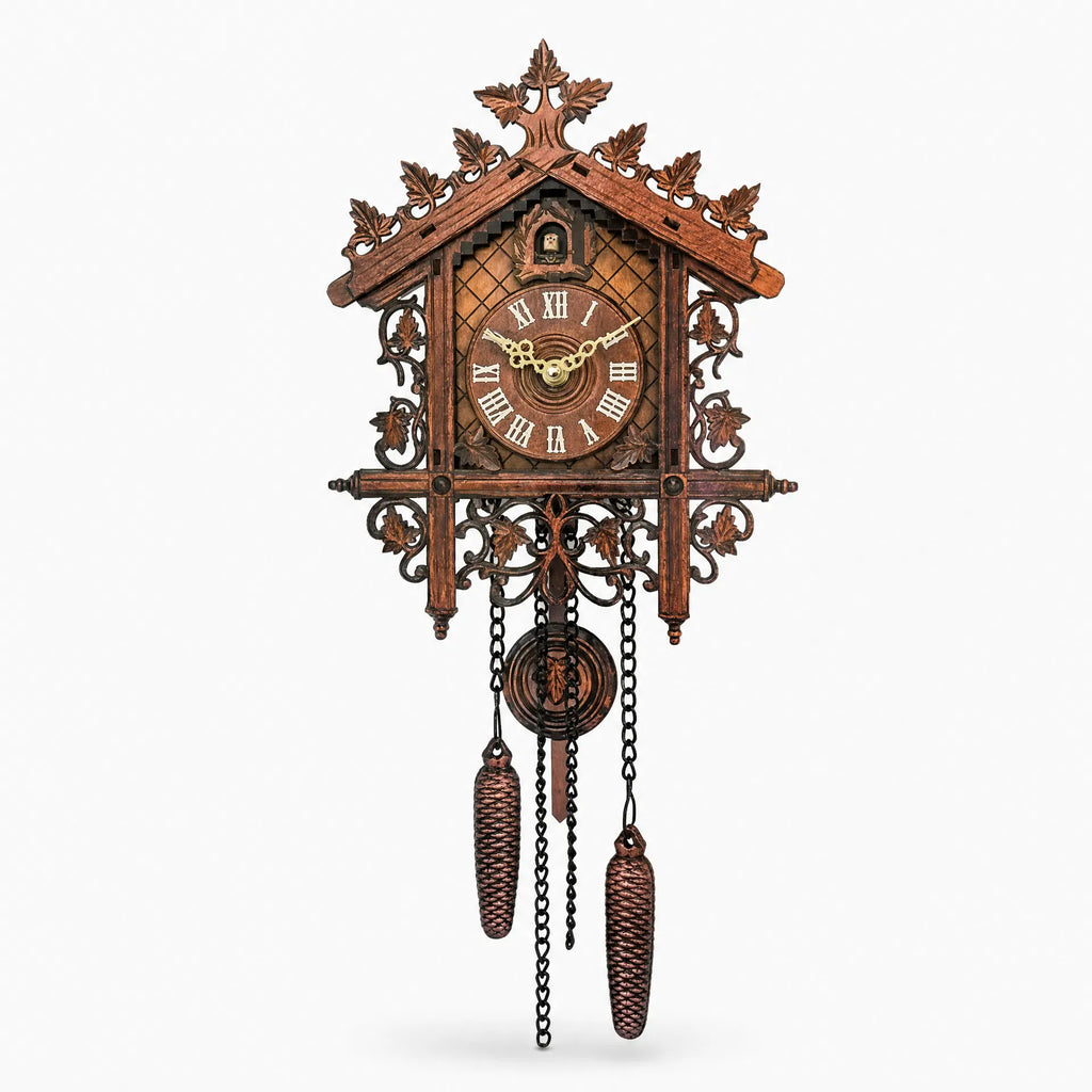 Royal Opera Brown Vintage Farmhouse Pendulum Cuckoo Clock