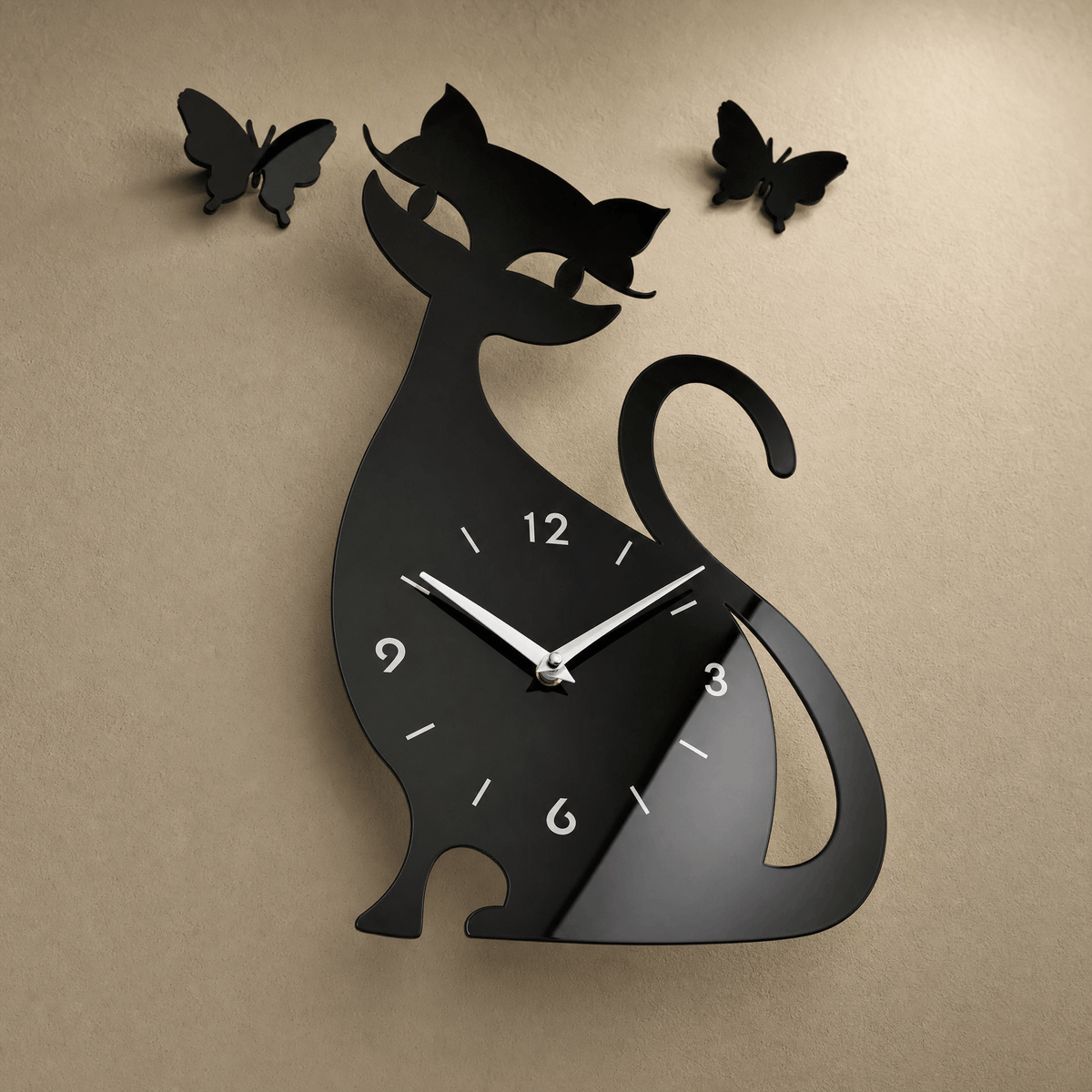 Royal Opera Cat Silhouette Wall Clock
