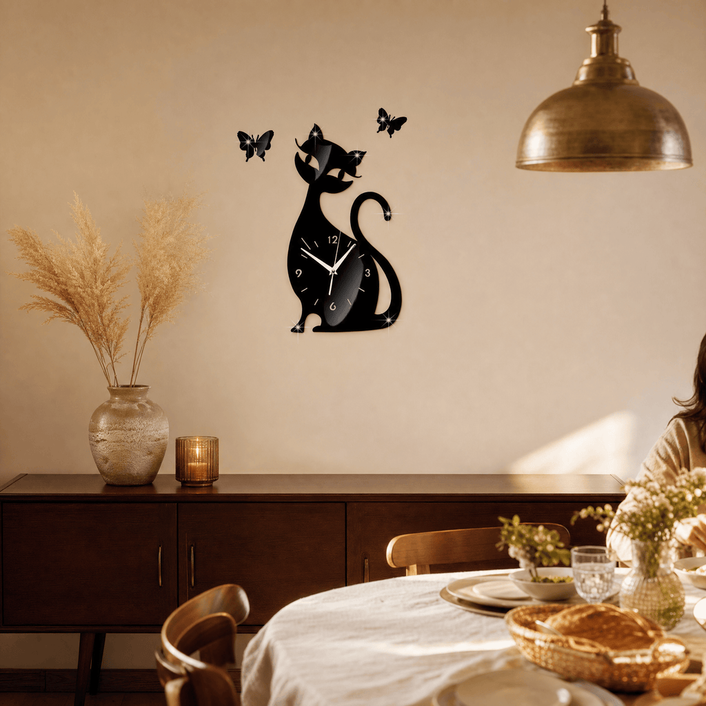 Royal Opera Cat Silhouette Wall Clock
