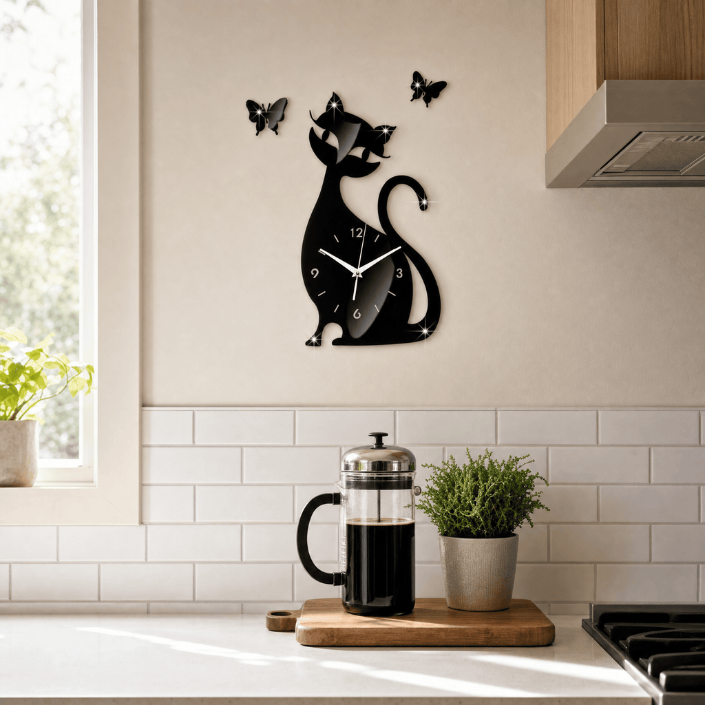 Royal Opera Cat Silhouette Wall Clock