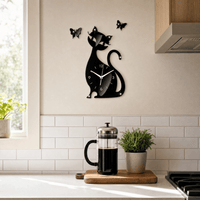 Royal Opera Cat Silhouette Wall Clock