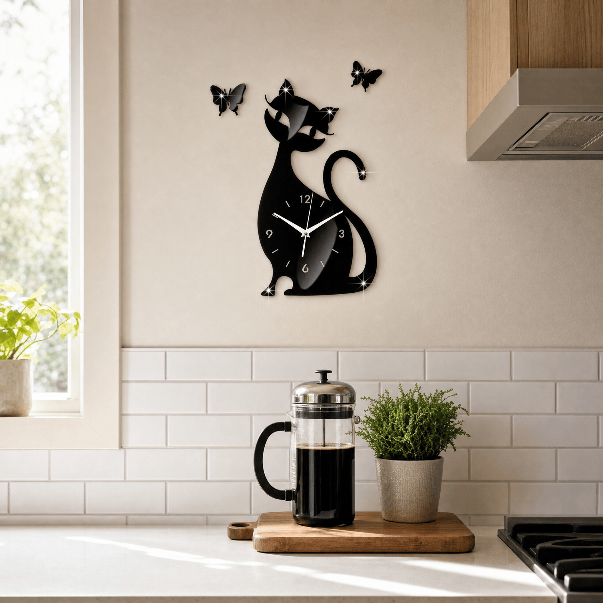 Royal Opera Cat Silhouette Wall Clock